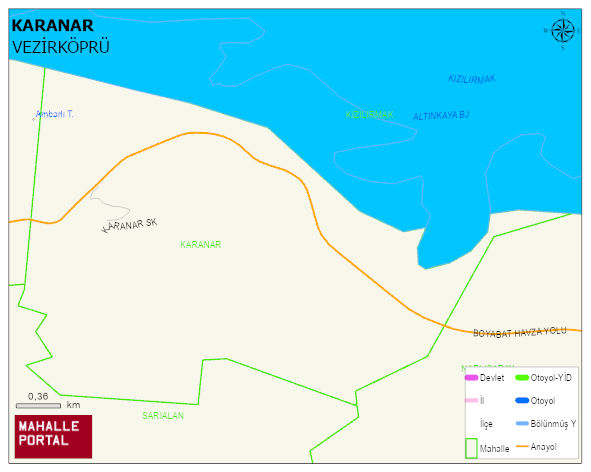 KARANAR Mahallesi Haritası | Dağlar, Ovalar ve Akarsu Bilgileri