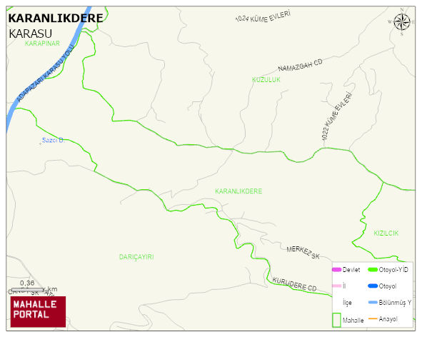 KARANLIKDERE Mahallesi Haritası | Güncel Mahalle ve Köy Haritası