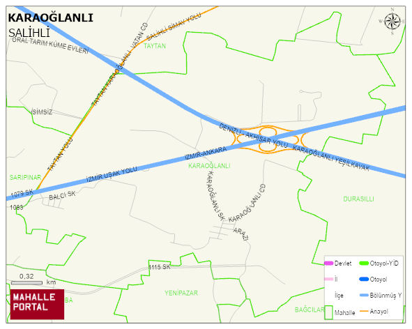 KARAOĞLANLI Mahallesi Haritası | İnteraktif Köy ve Mahalle Sınırları