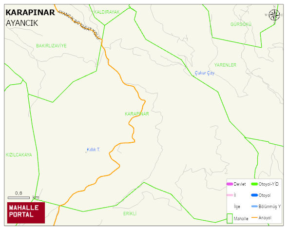 KARAPINAR Köyü Haritası | Mahalle ve Köy Sınırı