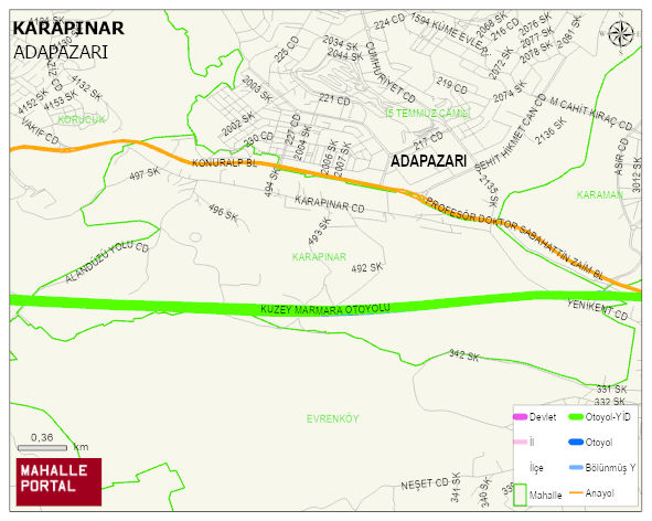 KARAPINAR Mahallesi Haritası | Uydu Görüntüsü ve Harita Detayları