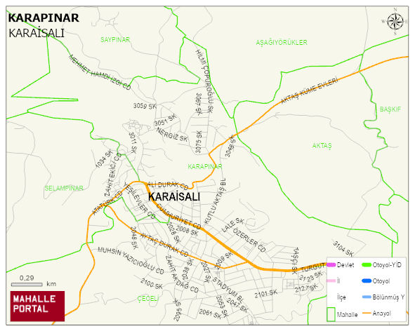 KARAPINAR Mahallesi Haritası | Mahalle ve Köy Sınırı