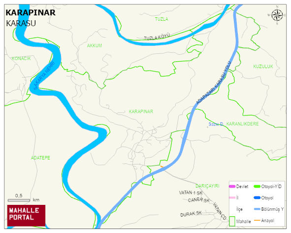 KARAPINAR Mahallesi Haritası | Güncel Mahalle ve Köy Haritası