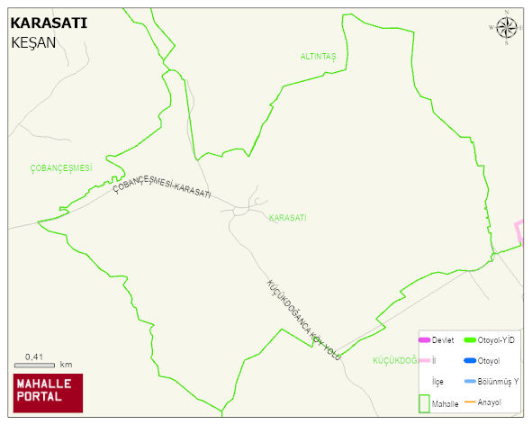 KARASATI Köyü Haritası | Coğrafi Yapı ve Detaylı Haritası