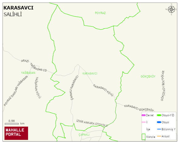KARASAVCI Mahallesi Haritası | Yükselti ve Doğa Özellikleri