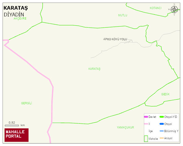 KARATAŞ Köyü Haritası | Detaylı Köy ve Mahalle Görünümü