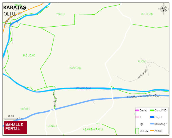 KARATAŞ Mahallesi Haritası | Mahalle ve Köy Sınırı