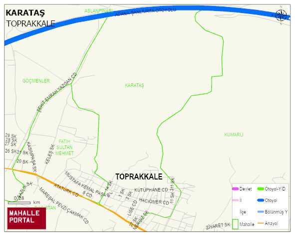 KARATAŞ Mahallesi Haritası | İnteraktif Köy ve Mahalle Sınırları
