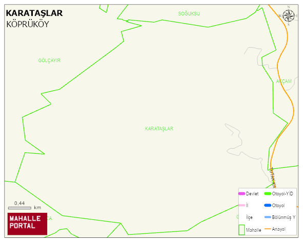 KARATAŞLAR Mahallesi Haritası | Coğrafi Yapı ve Detaylı Haritası