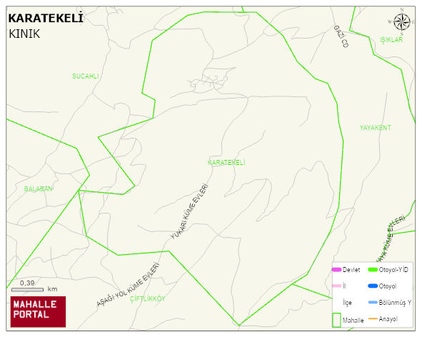 KARATEKELİ Mahallesi Haritası | Detaylı Köy ve Mahalle Görünümü