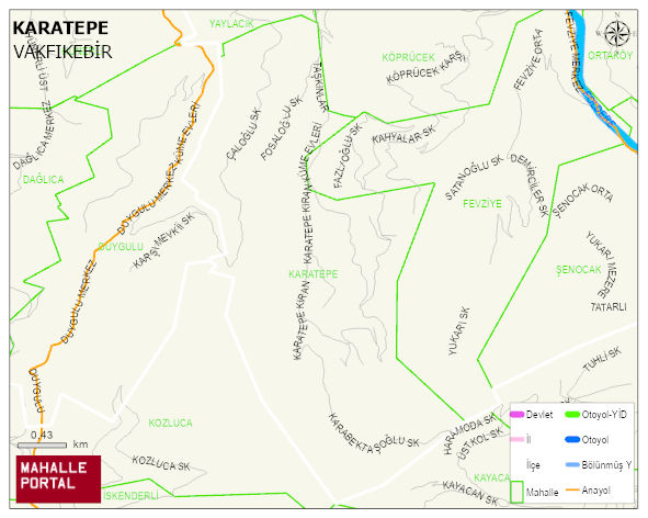 KARATEPE Mahallesi Haritası | Dağlar, Ovalar ve Akarsu Bilgileri