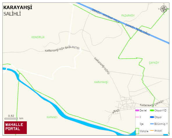 KARAYAHŞİ Mahallesi Haritası | İnteraktif Köy ve Mahalle Sınırları