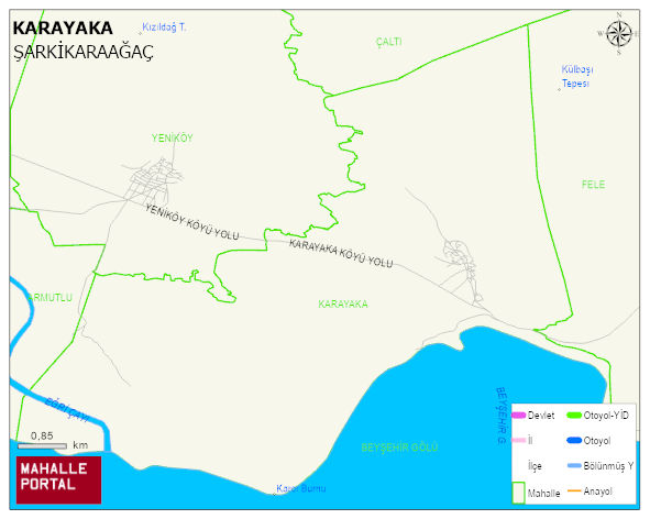 KARAYAKA Köyü Haritası | Detaylı Köy ve Mahalle Görünümü