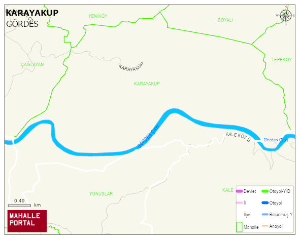 KARAYAKUP Mahallesi Haritası | Coğrafi Yapı ve Detaylı Haritası