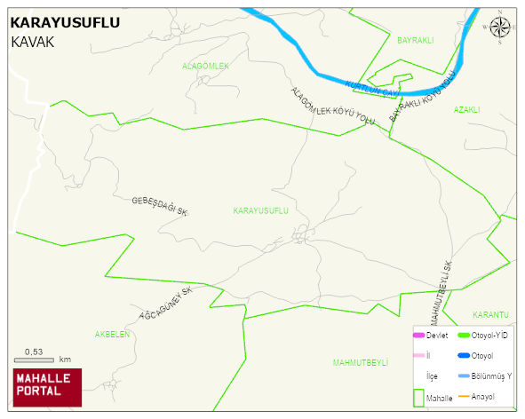 KARAYUSUFLU Mahallesi Haritası | Coğrafi Yapı ve Detaylı Haritası