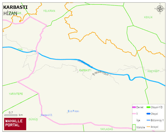 KARBASTI Köyü Haritası | Coğrafi Yapı ve Detaylı Haritası