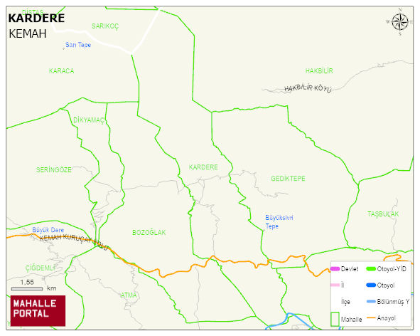 KARDERE Köyü Haritası | İnteraktif Köy ve Mahalle Sınırları