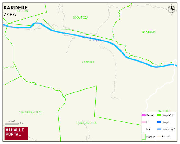 KARDERE Köyü Haritası | Uydu Görüntüsü ve Harita Detayları
