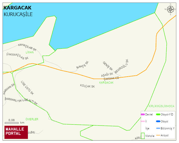 KARGACAK Mahallesi Haritası | İnteraktif Köy ve Mahalle Sınırları