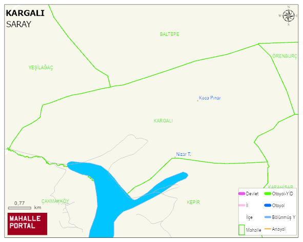 KARGALI Mahallesi Haritası | İnteraktif Köy ve Mahalle Sınırları