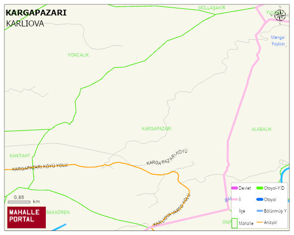 KARGAPAZARI Köyü Haritası | Güncel Mahalle ve Köy Haritası