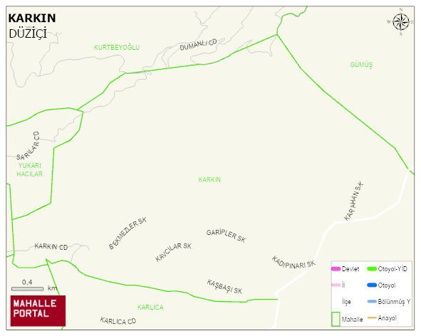 KARKIN Mahallesi Haritası | Coğrafi Yapı ve Detaylı Haritası