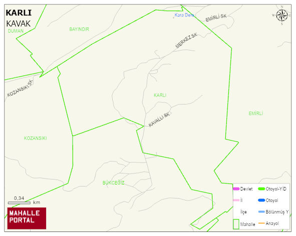 KARLI Mahallesi Haritası | Sayısal Bölge Görünümü