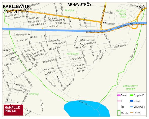 KARLIBAYIR Mahallesi Haritası | Dağlar, Ovalar ve Akarsu Bilgileri