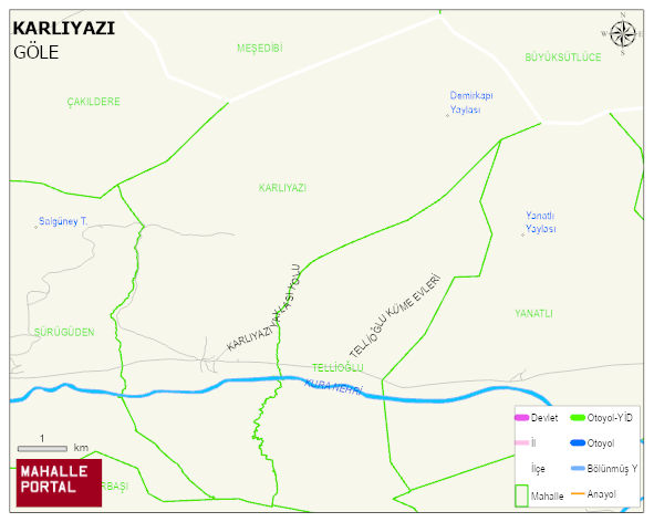 KARLIYAZI Köyü Haritası | Mahalle Sokak Haritası