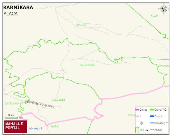 KARNIKARA Köyü Haritası | Coğrafi Yapı ve Detaylı Haritası