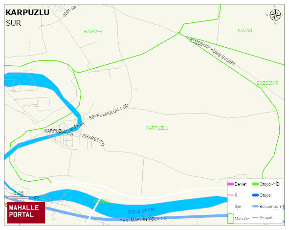 KARPUZLU Mahallesi Haritası | Sayısal Bölge Görünümü