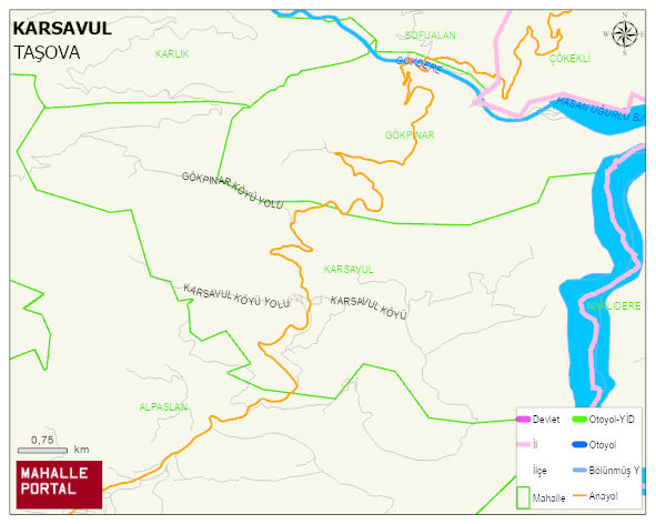 KARSAVUL Köyü Haritası | Mahalle Sokak Haritası