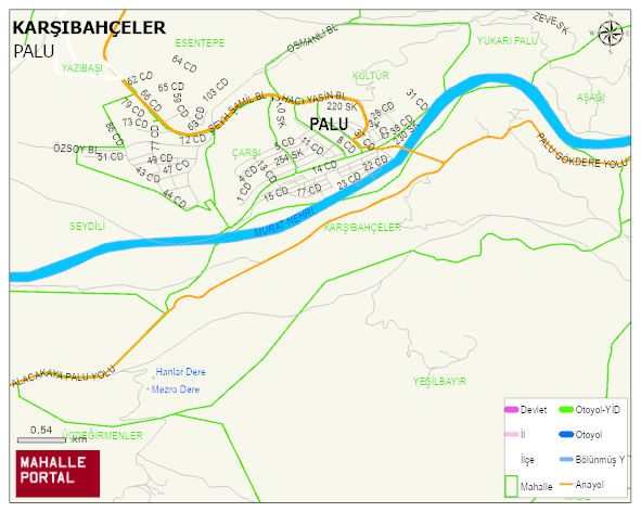 KARŞIBAHÇELER Mahallesi Haritası | Coğrafi Yapı ve Detaylı Haritası