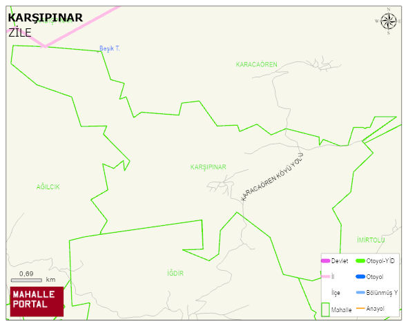 KARŞIPINAR Köyü Haritası | Sayısal Bölge Görünümü
