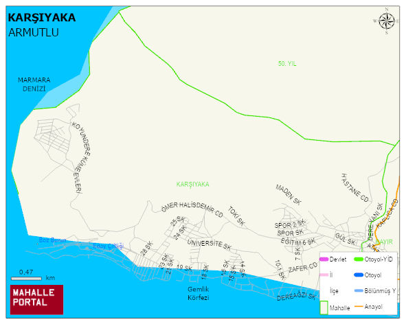 KARŞIYAKA Mahallesi Haritası | Uydu Görüntüsü ve Harita Detayları