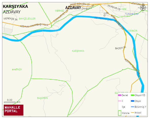 KARŞIYAKA Mahallesi Haritası | Yükselti ve Doğa Özellikleri