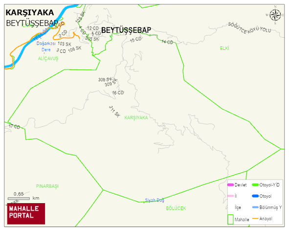 KARŞIYAKA Mahallesi Haritası | Coğrafi Yapı ve Detaylı Haritası