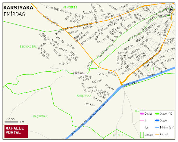 KARŞIYAKA Mahallesi Haritası | Coğrafi Yapı ve Detaylı Haritası