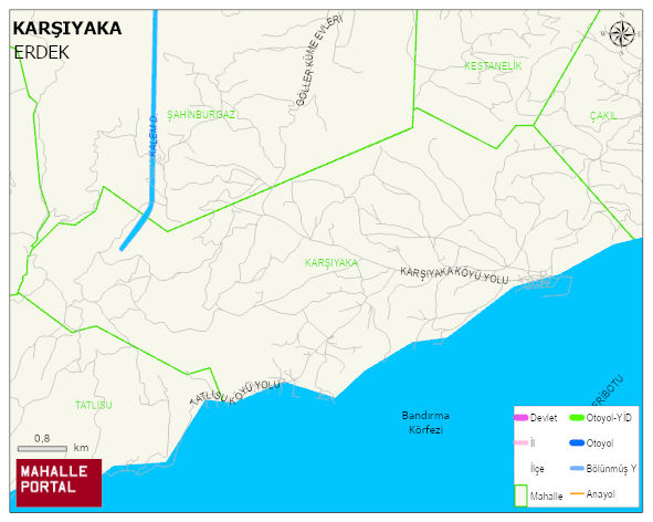 KARŞIYAKA Mahallesi Haritası | Dağlar, Ovalar ve Akarsu Bilgileri