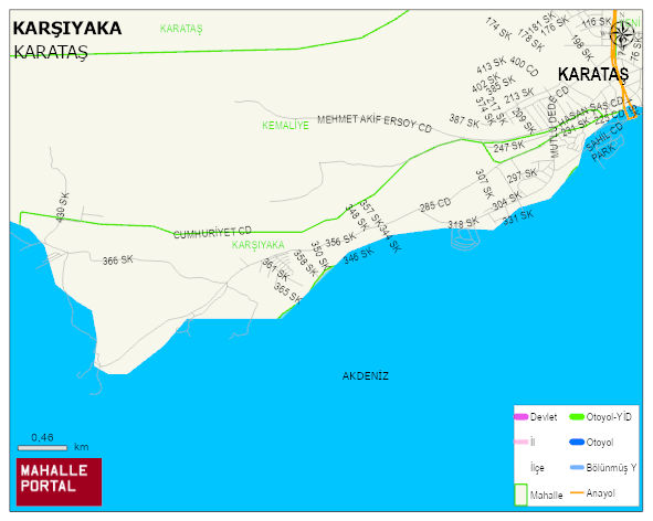 KARŞIYAKA Mahallesi Haritası | Mahalle Sokak Haritası