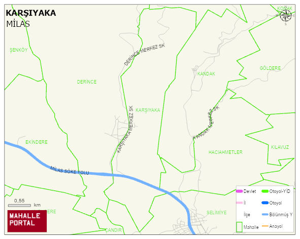 KARŞIYAKA Mahallesi Haritası | Coğrafi Yapı ve Detaylı Haritası