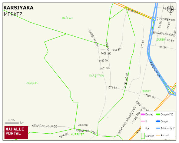 KARŞIYAKA Mahallesi Haritası | Detaylı Köy ve Mahalle Görünümü