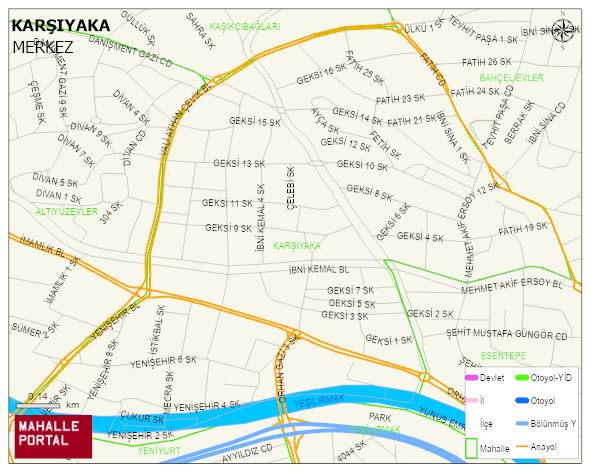 KARŞIYAKA Mahallesi Haritası | Detaylı Köy ve Mahalle Görünümü