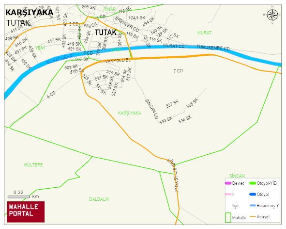 KARŞIYAKA Mahallesi Haritası | Yükselti ve Doğa Özellikleri