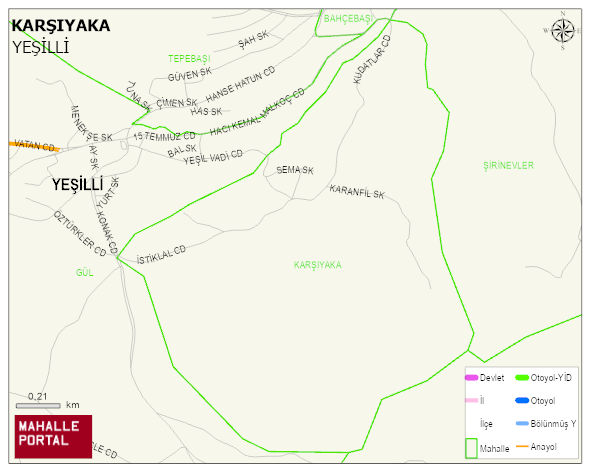KARŞIYAKA Mahallesi Haritası | Detaylı Köy ve Mahalle Görünümü