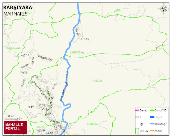 BELDİBİ Mahallesi Haritası | Coğrafi Yapı ve Detaylı Haritası