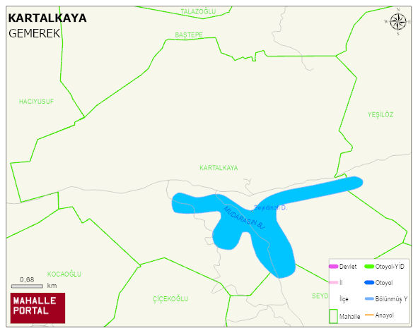 KARTALKAYA Köyü Haritası | İnteraktif Köy ve Mahalle Sınırları