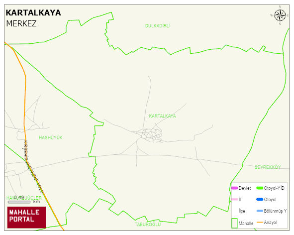 KARTALKAYA Köyü Haritası | Mahalle Sokak Haritası