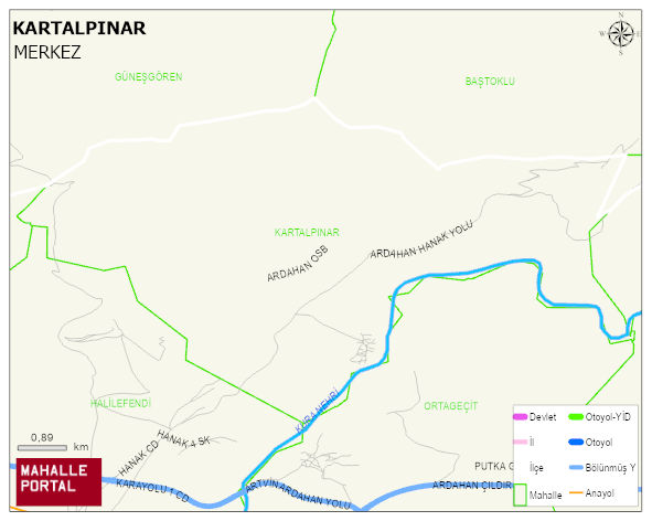 KARTALPINAR Köyü Haritası | Detaylı Köy ve Mahalle Görünümü
