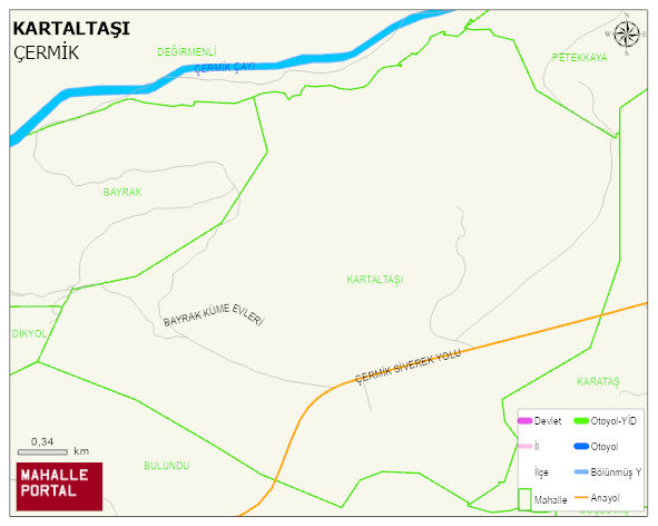 KARTALTAŞI Mahallesi Haritası | Coğrafi Yapı ve Detaylı Haritası